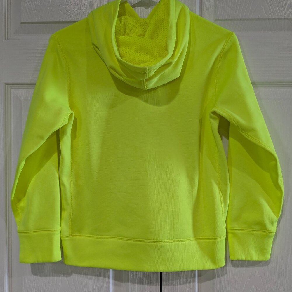 Nike Kids Pullover Hoodie Size Medium, Neon Green, Pink Swoosh, Therma-Fit - Picture 8 of 16